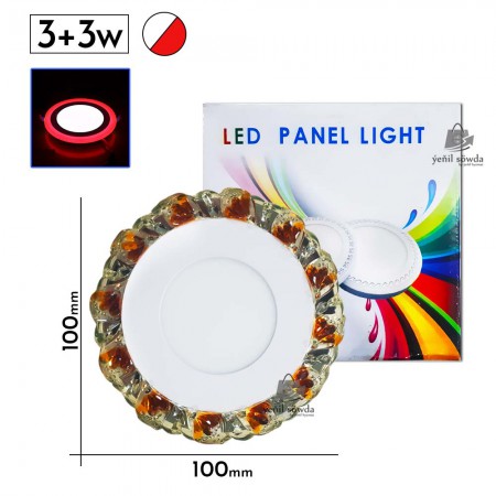 Led spot 3+3w cuyseli (ak-gyzyl) 