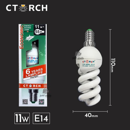 Lampa spiral "CTORCH" (econom) 11w E14 (ak)