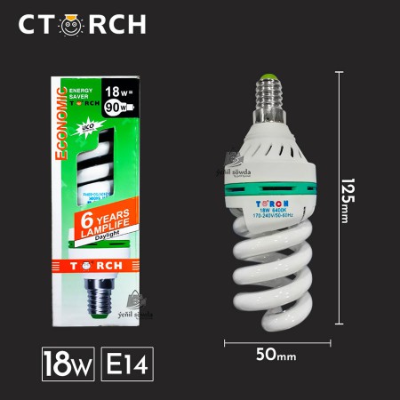 Lampa spiral "CTORCH" (econom) 18w E14 (ak)