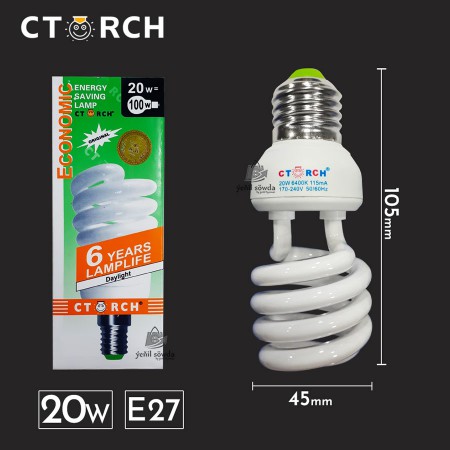 Lampa spiral "CTORCH" (econom) 20w E27 (ak)