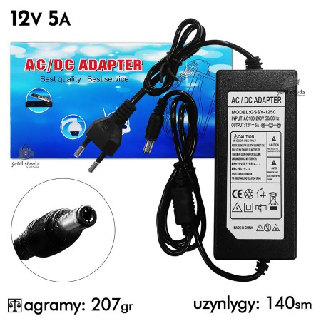 Blokpitaniya AC/DC 12V 5A (uniwersal)