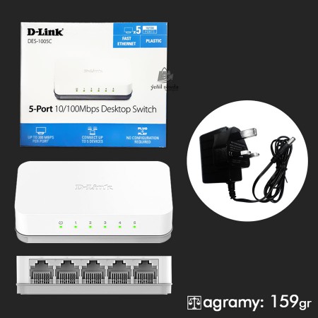 IP swic 5 port D-LINK  DES-1005C