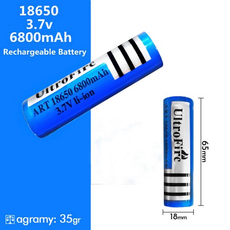 Akummulyator batarey Li-ion 6800mah 3.7V