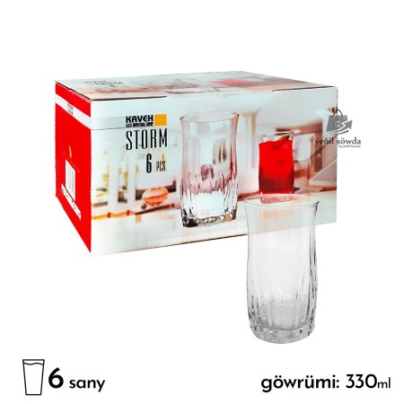 Stakan toplumy 6-ly KAVEH "Storm" TR5108