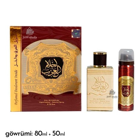 Parfyum "Ahlam Al Arab" 80ml+sprey (50ml) unisex