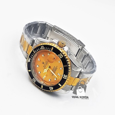 Sagat "Rolex" silver (demir) erkek ucin