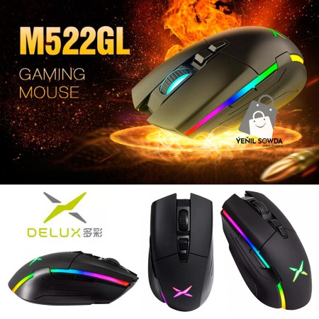 Mouse "Delux" M522GX igrawoy (simsiz)