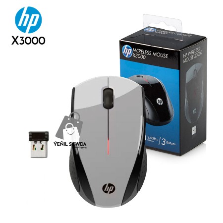 Mouse "HP" X3000 (simsiz) nikel