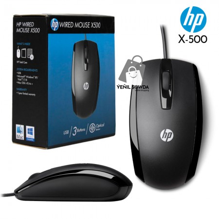 Mouse "HP" X500 USB-li (gara)