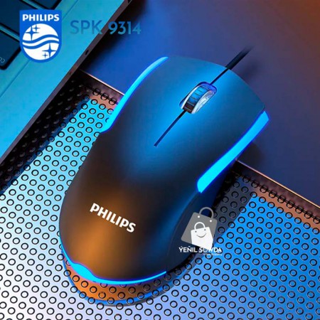 Mouse "Philips" 9314 RGB USB-li 1200dpi