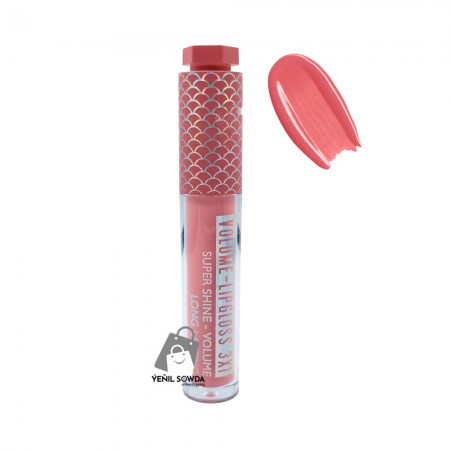 Pomada "Volume lip gloss 3x1" (acyk gulgune)