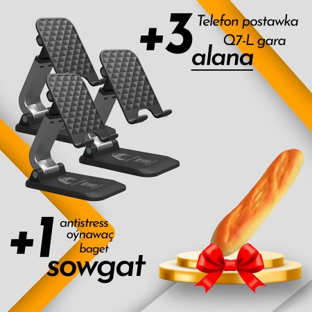 3 Telefon postawka Q7-L gara + Antistress baget